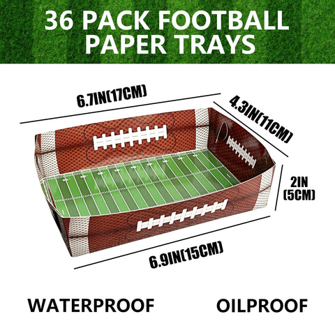 Hipoxa football trays stacked for easy storage after the party.