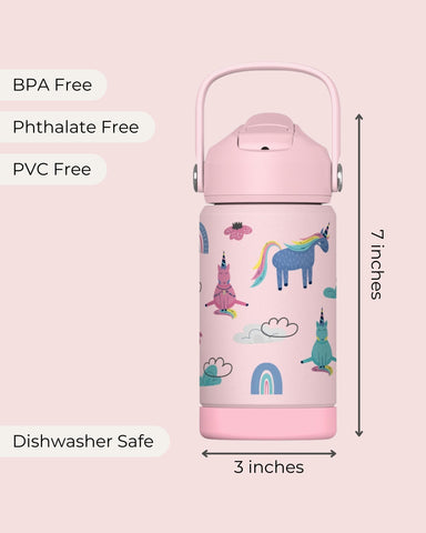 Hippypotamus Kids Bottle fits most cup holders for convenient daily use.