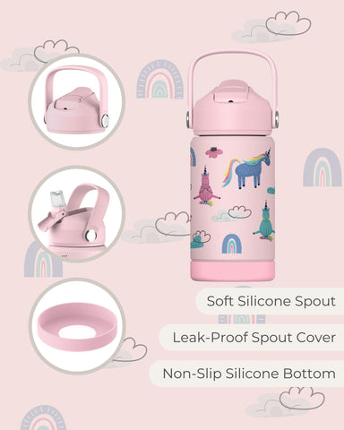 Hippypotamus bottle leak-proof cover, keeps spout clean during travel.