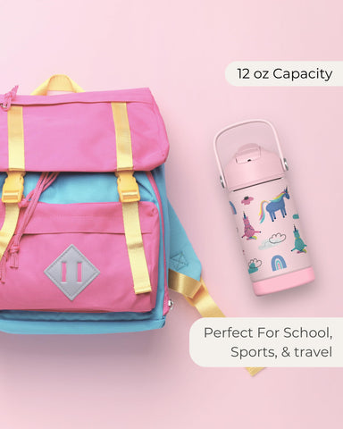 Hippypotamus bottle with non-slip silicone bottom for durability in bags.