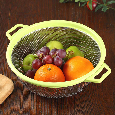 HiramWare 5-quart colander with large capacity for pasta or vegetables