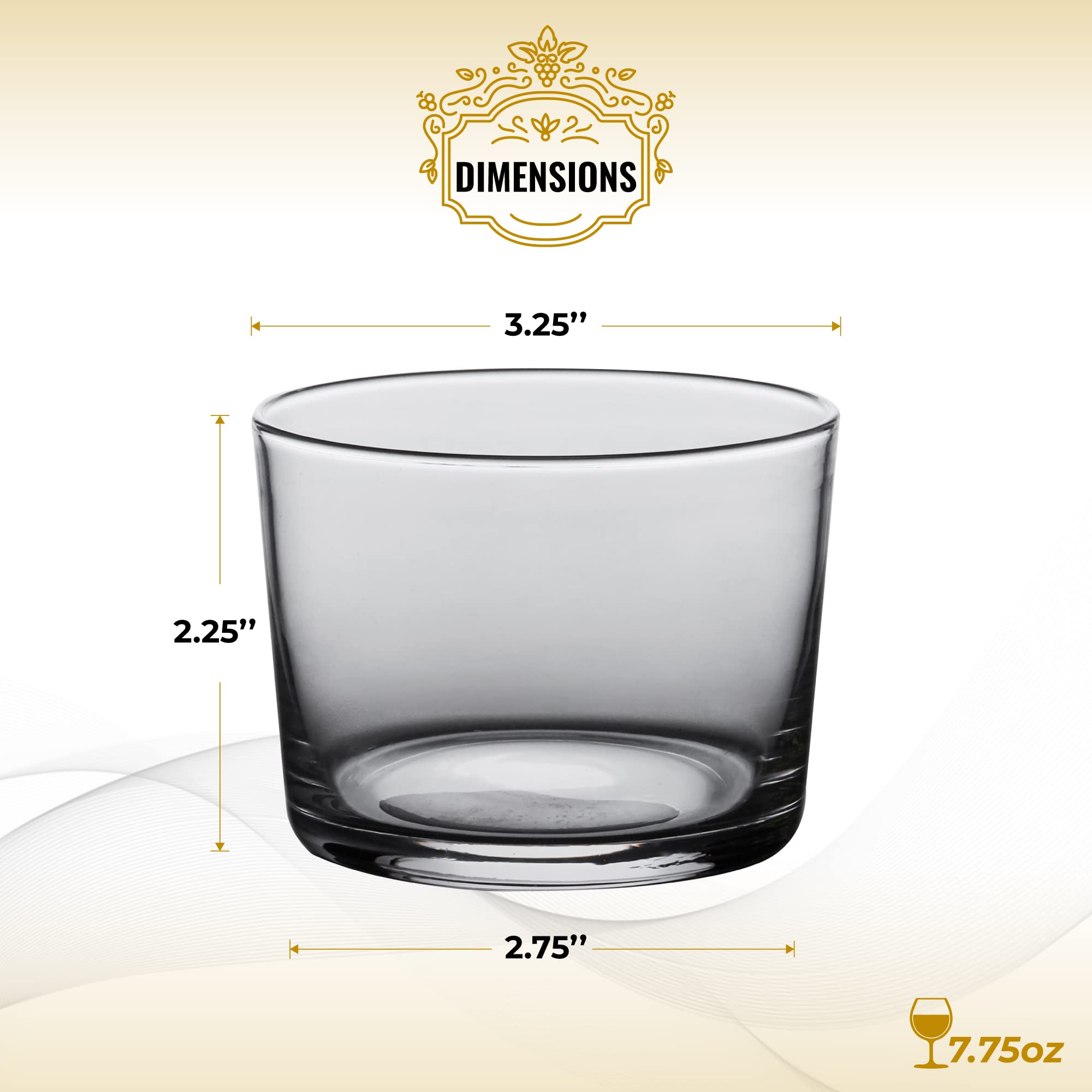 History Company bodega chatos glass, durable and chip-resistant for daily use.
