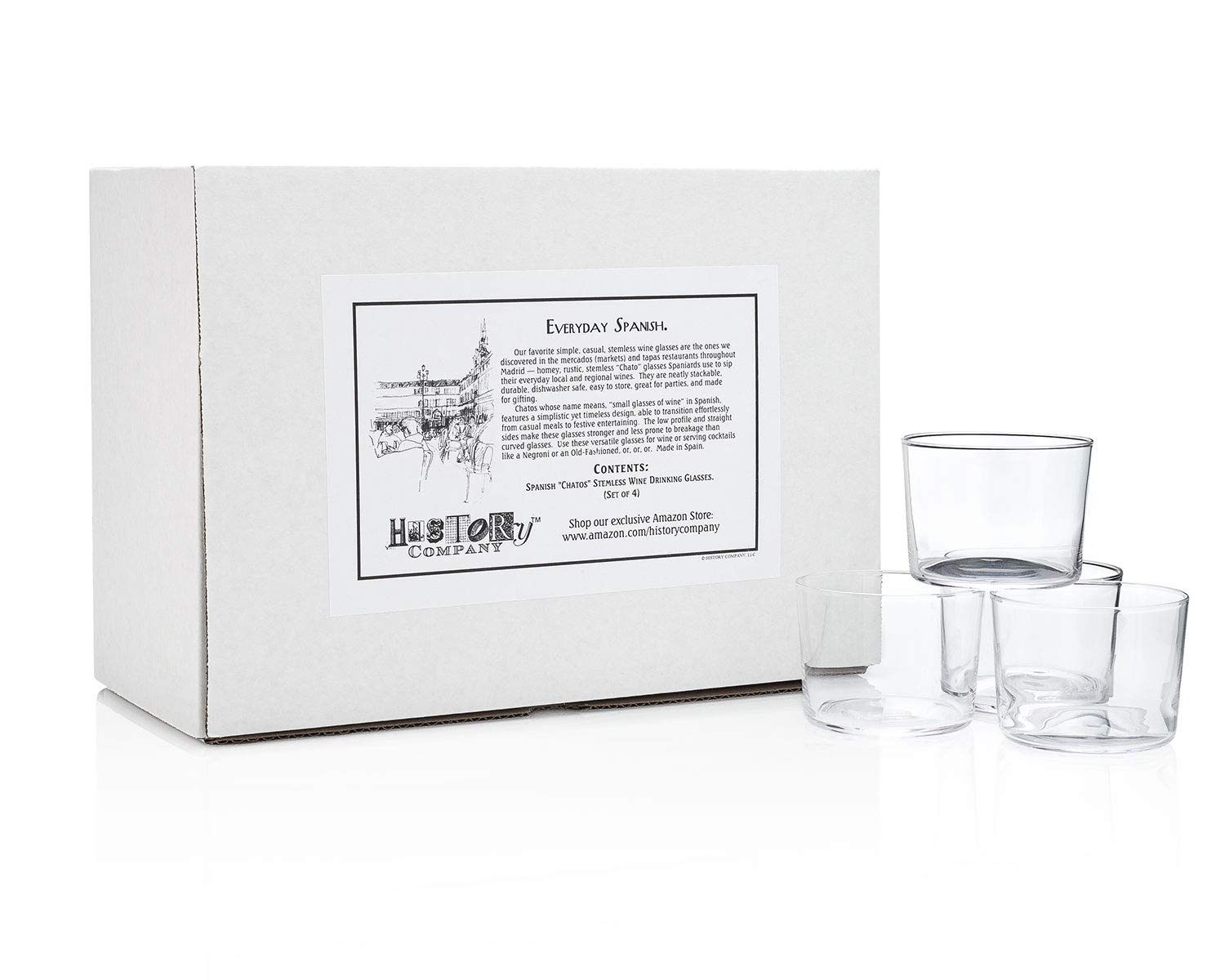 History Company bodega chatos gift box includes Tinto de Verano recipe.