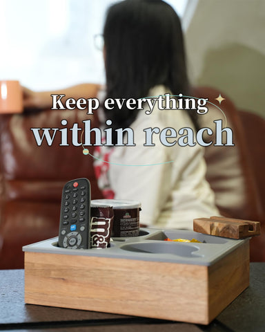 Hitseon couch cup holder tray beach picnic ready for snacks