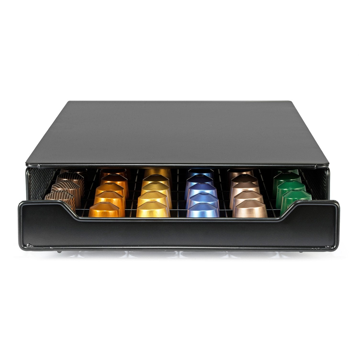HiveNets drawer design shows two capsules per row for easy access.