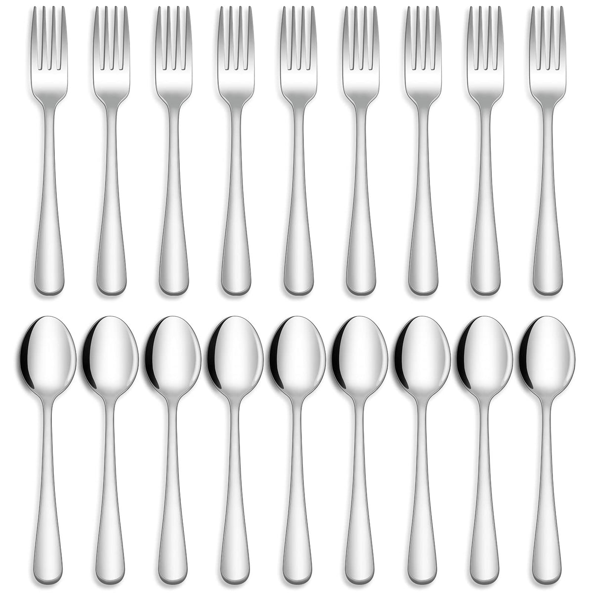 Hiware 24-piece flatware with mirror-polished finish for elegant everyday dining