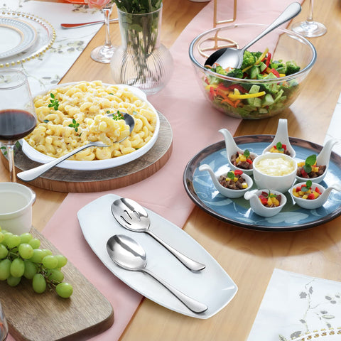 Hiware 8.6-inch serving spoons offer comfortable grip