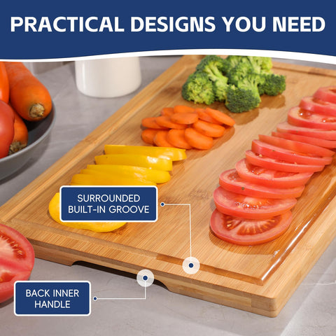 Hiware knife-friendly surface helps keep blades sharp during chopping