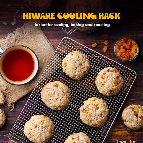 Hiware cooling rack 3/8 inch grid design stable on counter