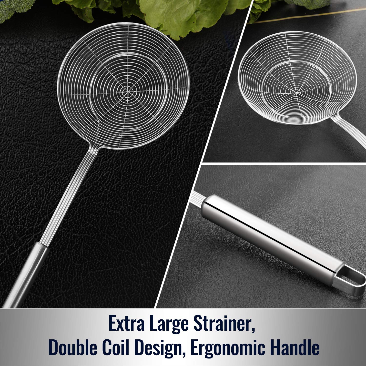 Hiware double coil design adds strength for heavy batches.
