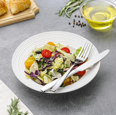 Hiware ergonomic balanced-grip cutlery enhances comfortable dining for all ages.