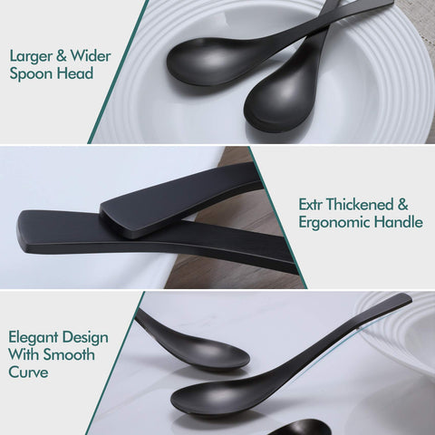 HIWARE heavy-weight stainless steel spoon with ergonomic handle