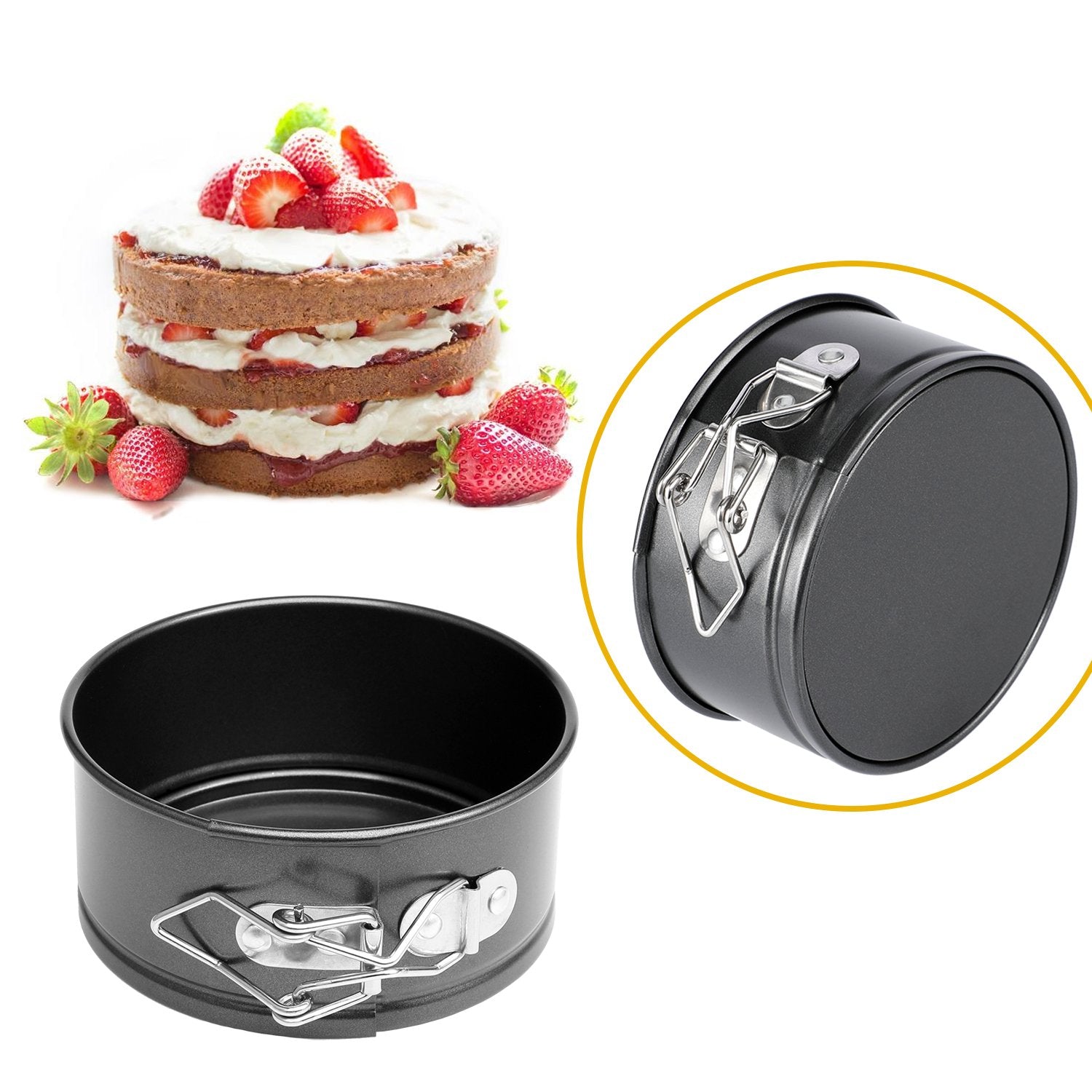 Hiware mini springform pan set in use-quiche shows versatile baking option