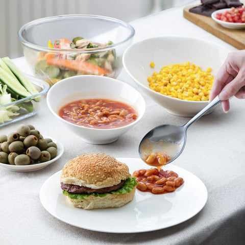 Hiware mirror-polished spoons add elegant shine to any buffet