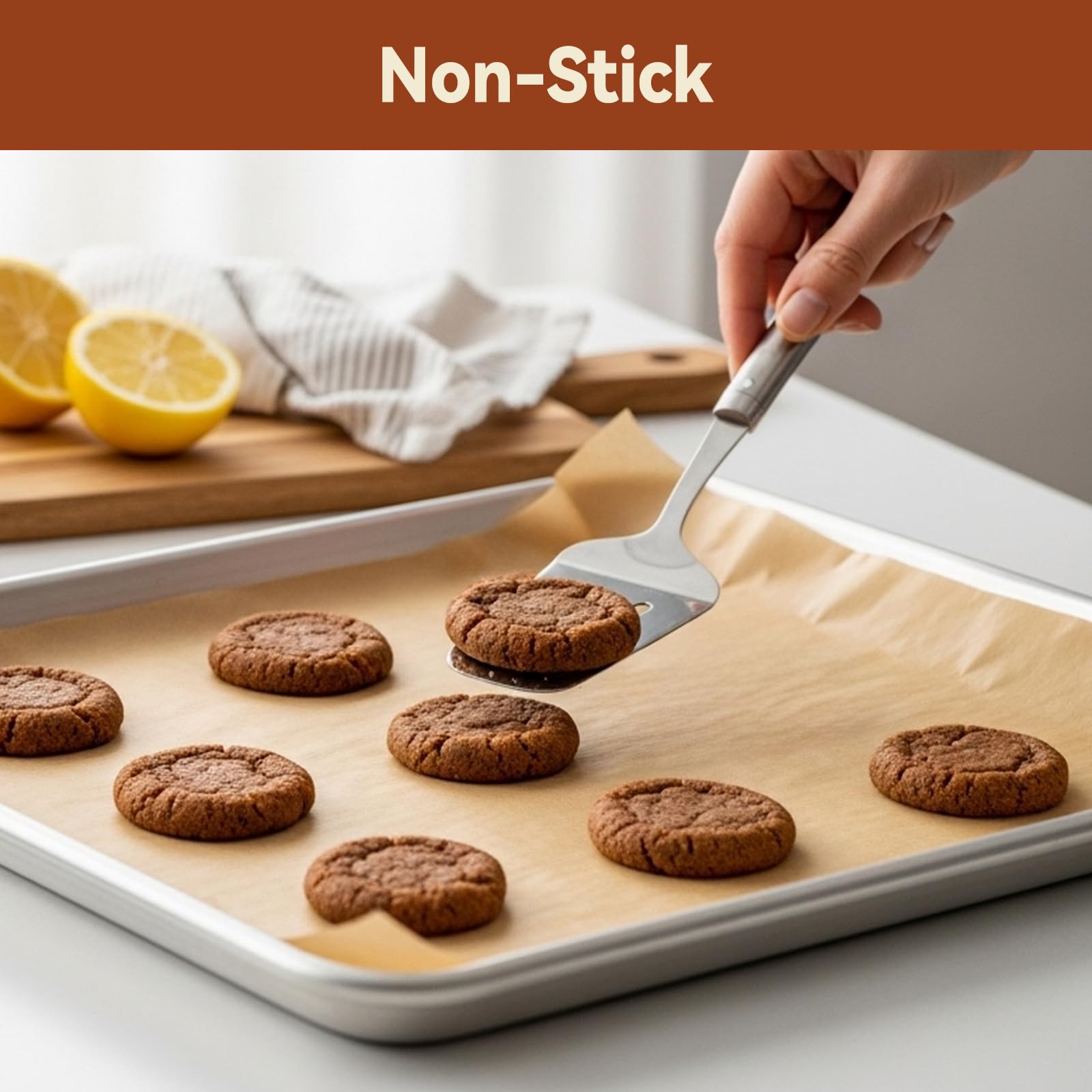 HIWARE parchment sheets are versatile for cookies, cakes, pizzas, and more.