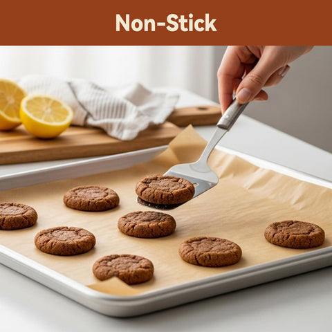 HIWARE parchment sheets are versatile for cookies, cakes, pizzas, and more.