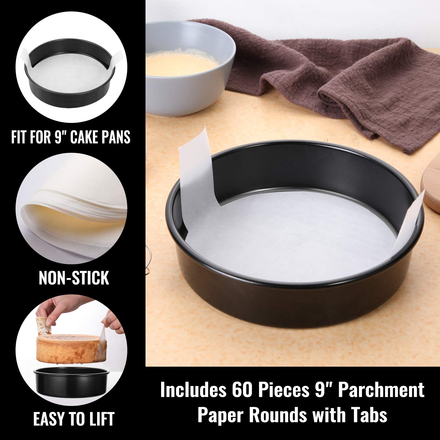 HIWARE nonstick coating promotes easy release and simple cleanup after baking.