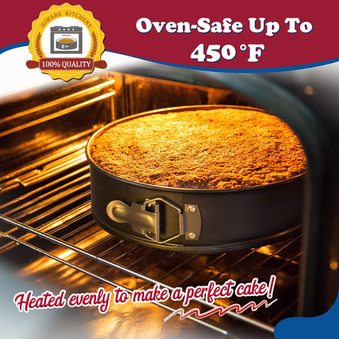 HIWARE non-stick coating helps cake release and cleanup.