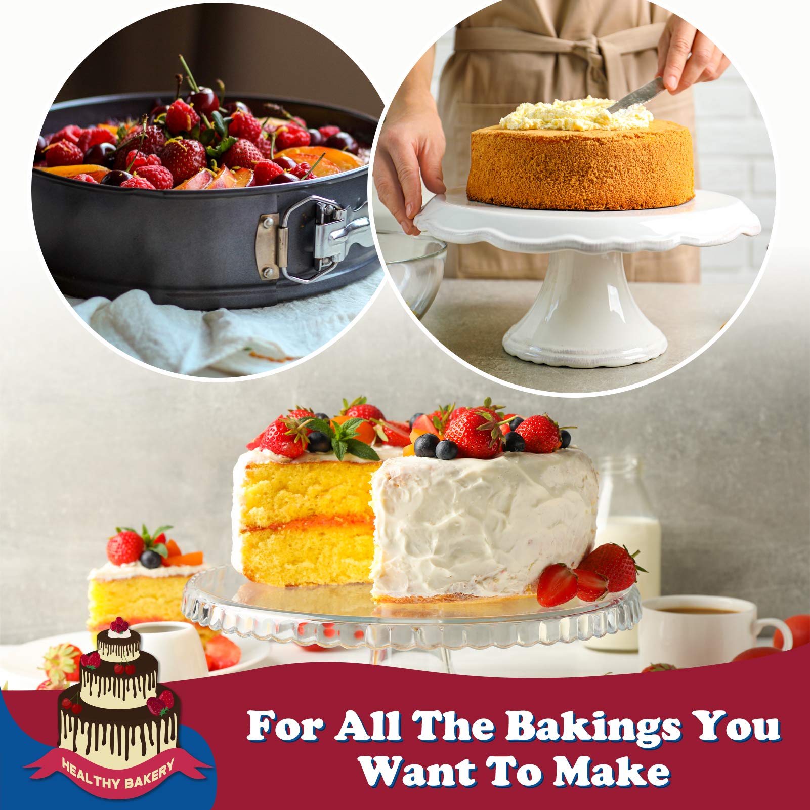 HIWARE pan in action during cheesecake baking.