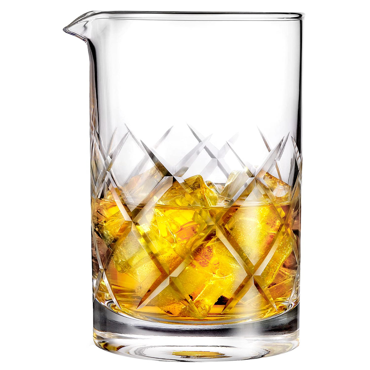 HIWARE professional 24oz mixing glass with thick bottom for stable pro mixing.