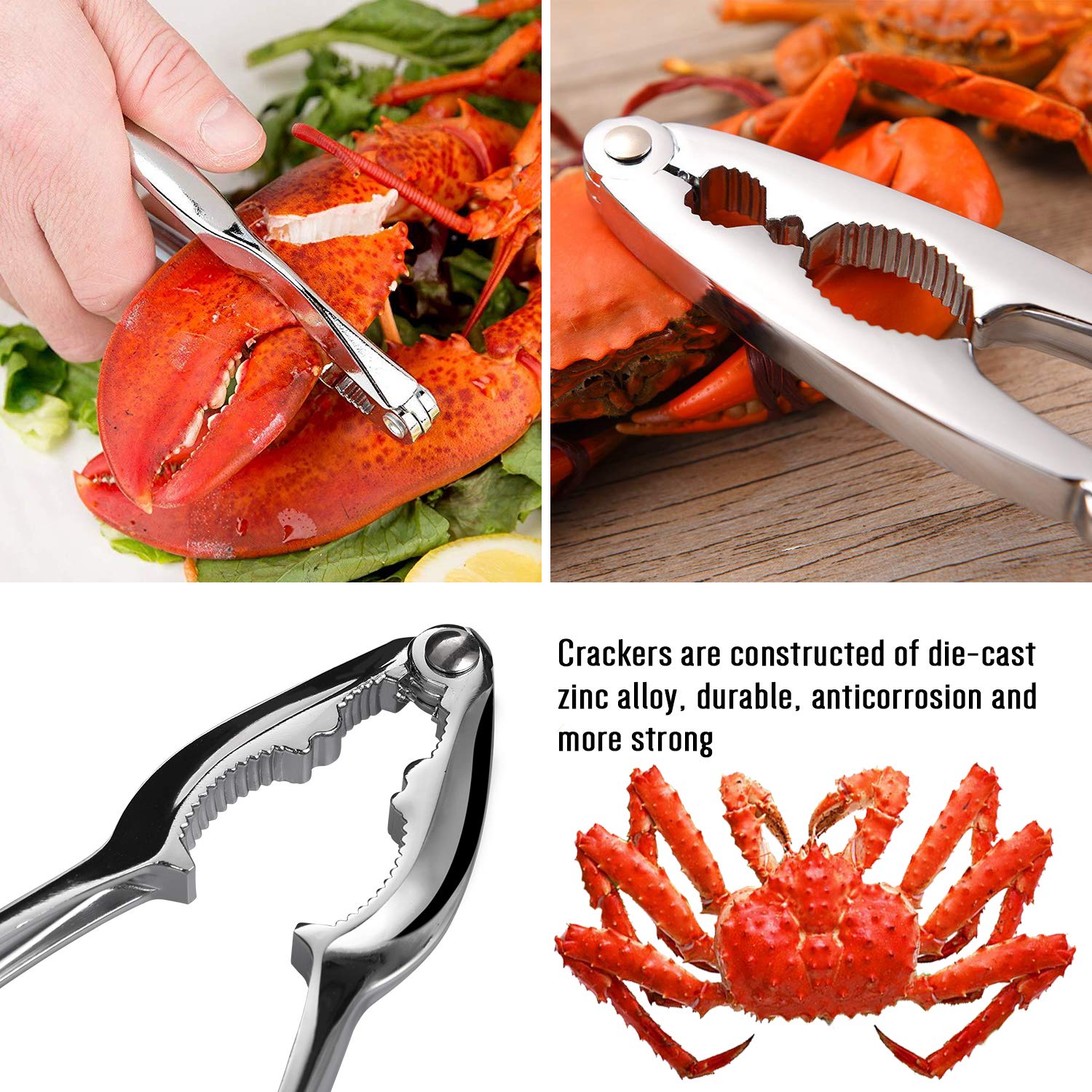 Hiware seafood tools crab leg fork-picks 6-pack for precise meat retrieval