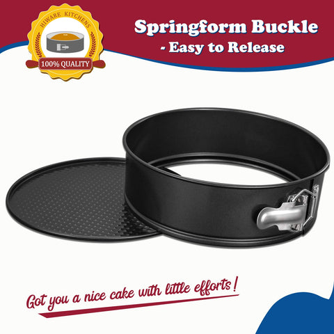HIWARE upgraded springform buckle for smooth release and secure bake.