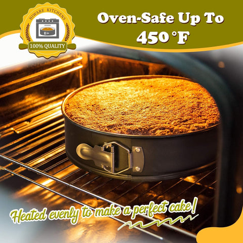 HIWARE multi-use bakeware supports cheesecakes, quiches, lasagnas, and more.
