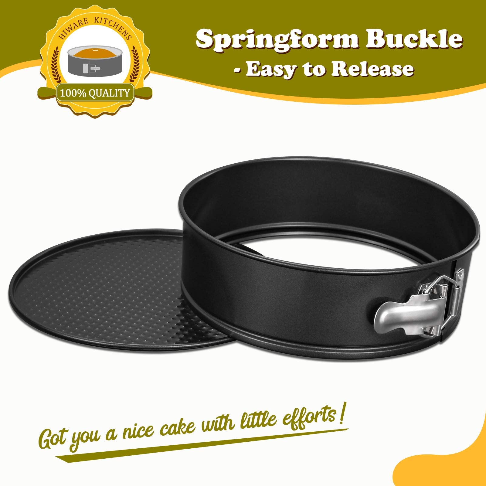 HIWARE stainless buckle enables smooth release for professional baking