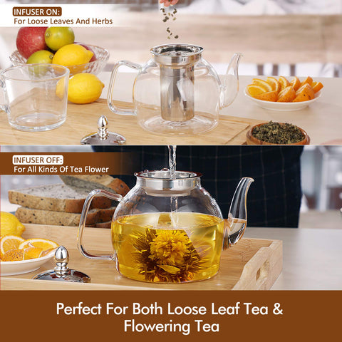 HIWARE stovetop-safe teapot for gas or electric heat