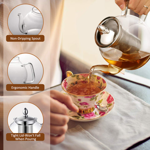 HIWARE teapot lid fits securely whether inserted or removed