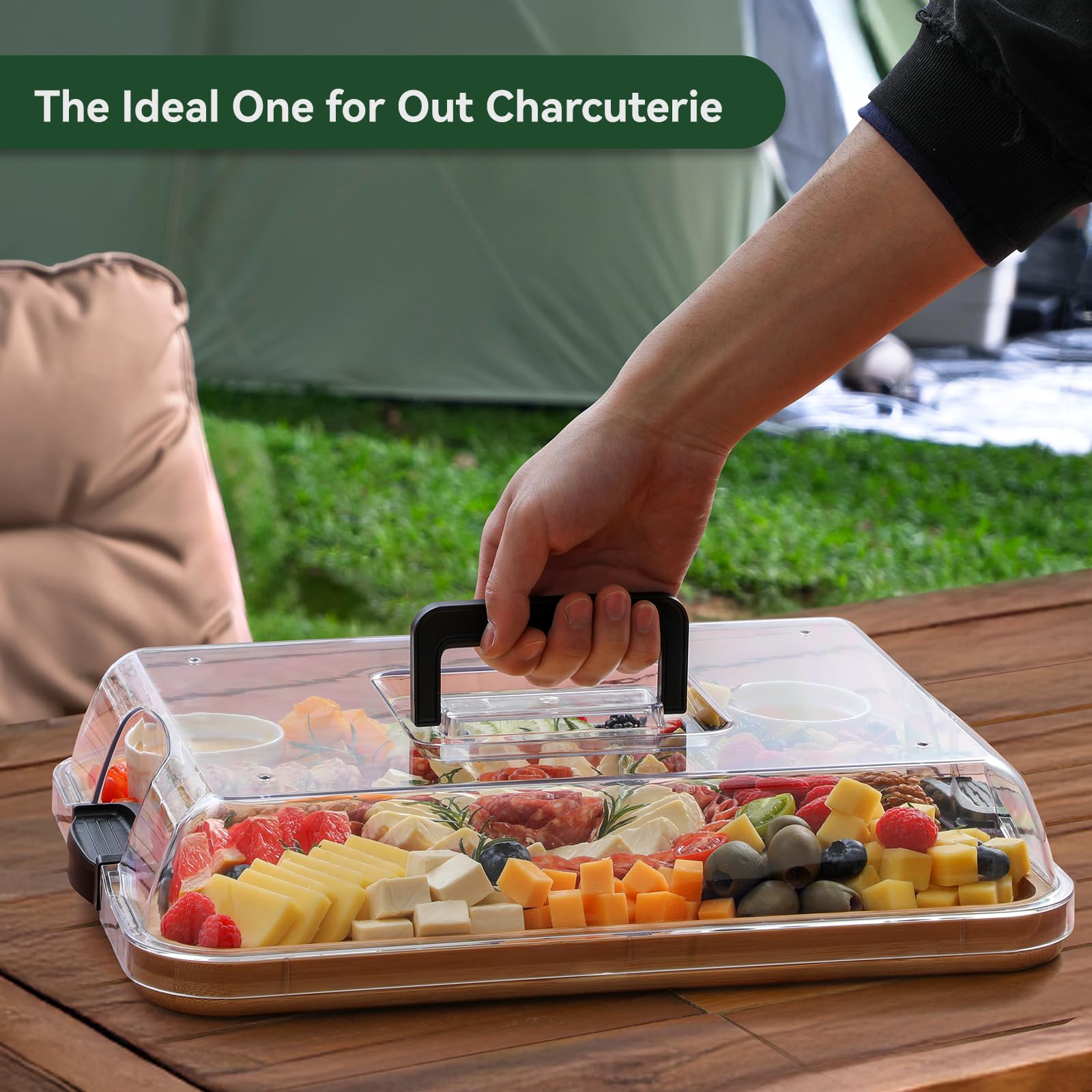 HIWARE travel-friendly charcuterie board ideal for picnics and weekend getaways.