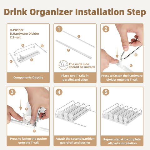 HIYOHIYO organizes 12-20oz bottles and cans for clutter-free cooling.