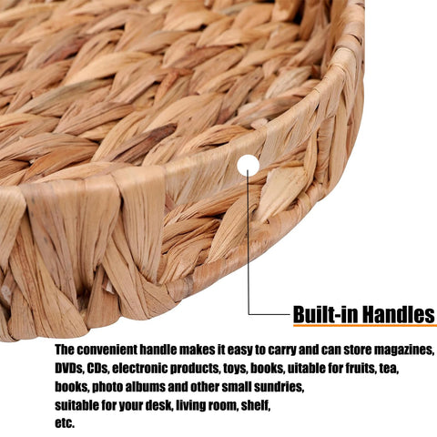 HJAYUXYO round tray for magazines and small items, neatly organized.