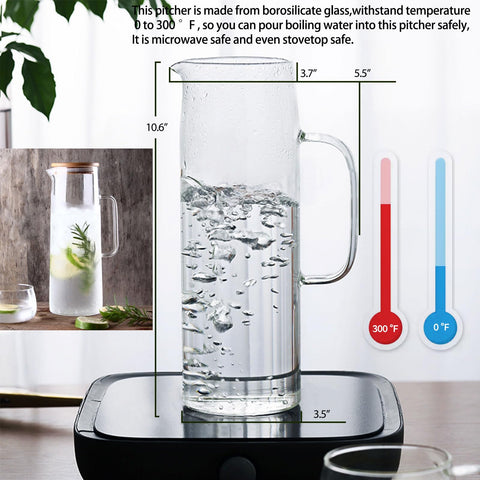 hjn glass pitcher clear glass showcases beverage color