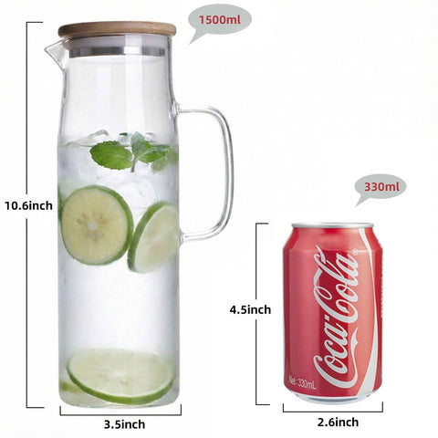 hjn glass pitcher dishwasher-safe design simplifies cleaning