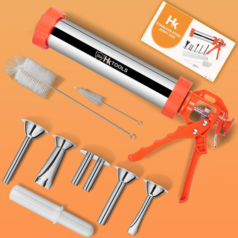 HK Jerky Gun Kit double nozzle set for varied textures.