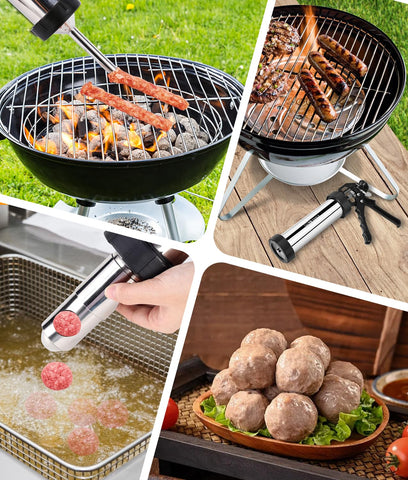 HK jerky gun meatball nozzle emphasizes versatile meatball shaping options.
