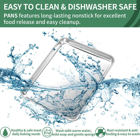 HKJ Chef baking pan with rimless edges for easy handling.