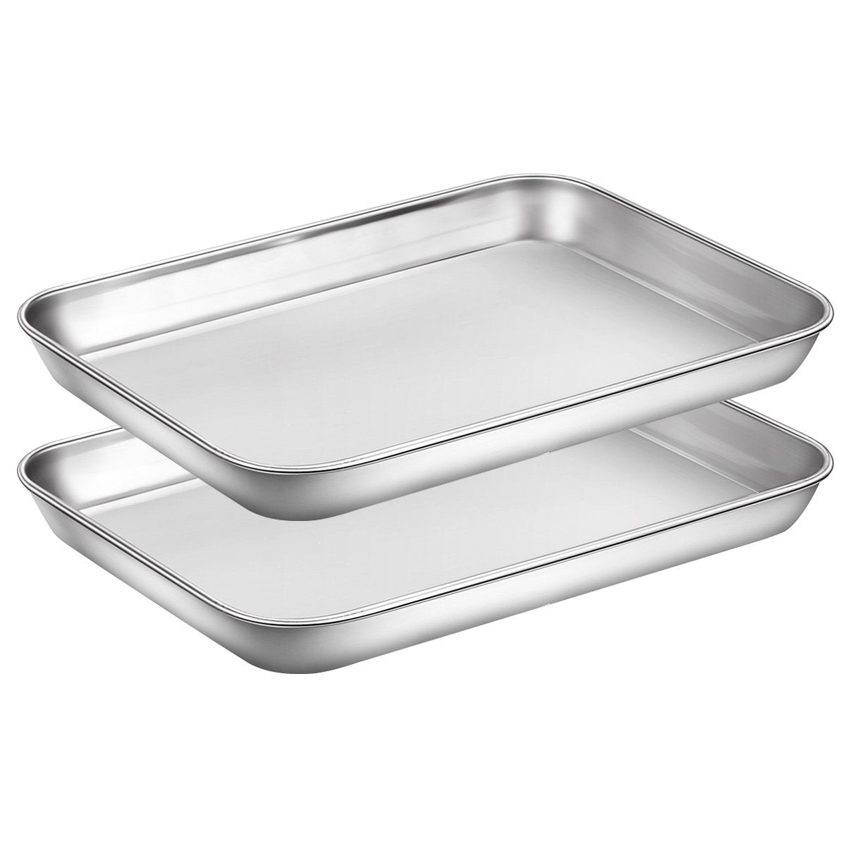 HKJ Chef baking sheets set of 2 on rack for even baking and easy cleanup.