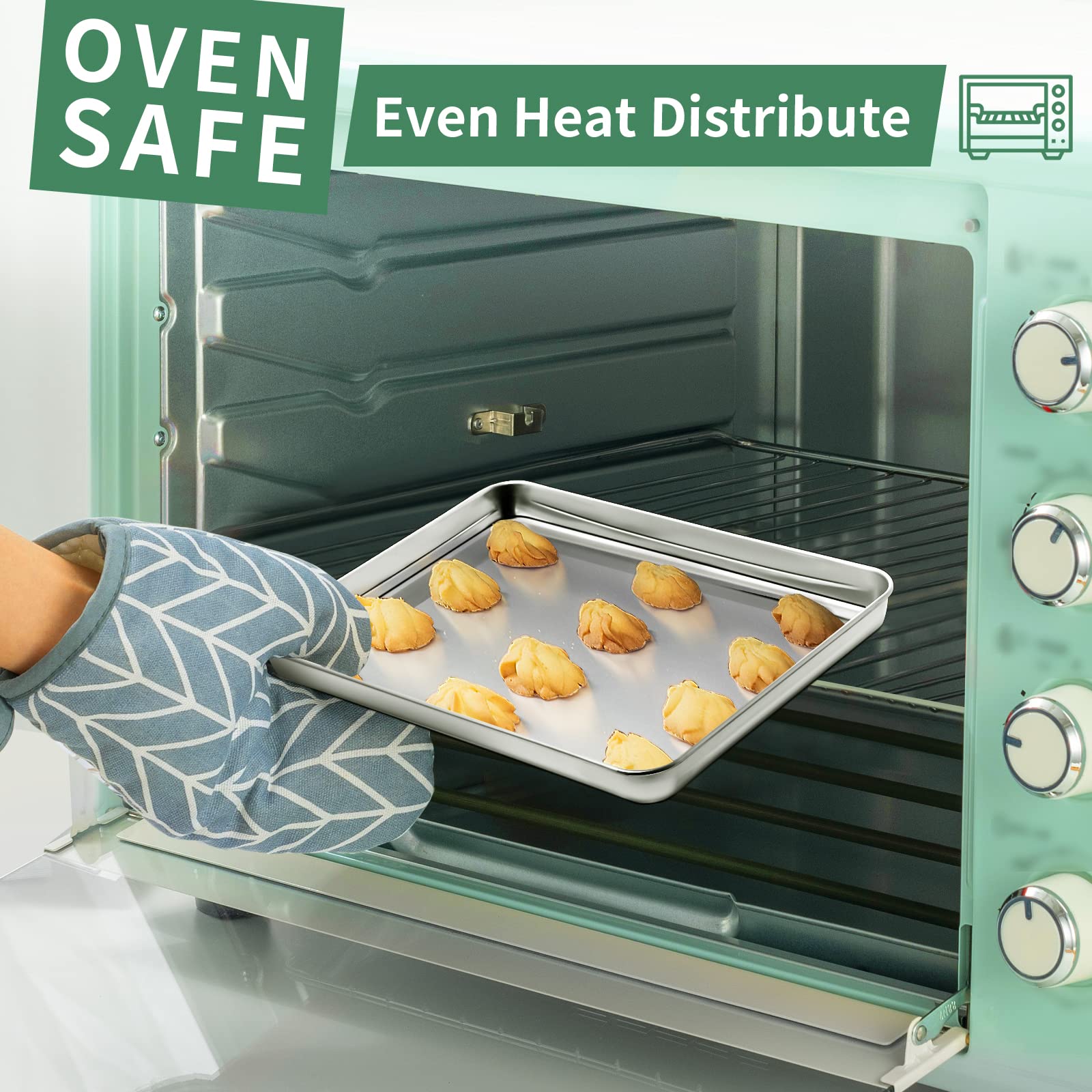 HKJ Chef dishwasher-safe bakeware simplifies cleanup after oven bakes.