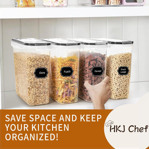 HKJ Chef easy-pour design saves space in kitchen storage.