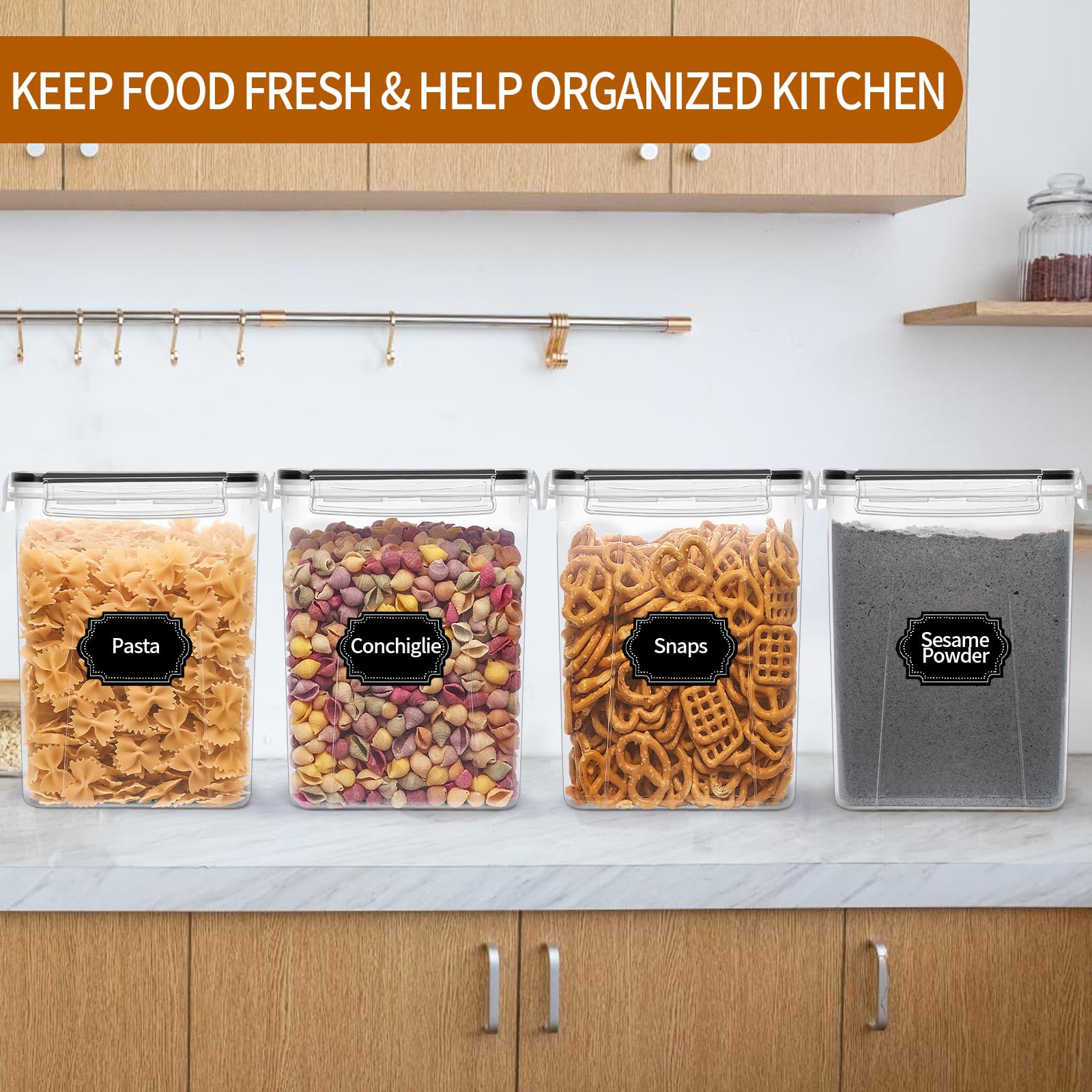 HKJ Chef includes 20 labels and one marker for easy pantry labeling