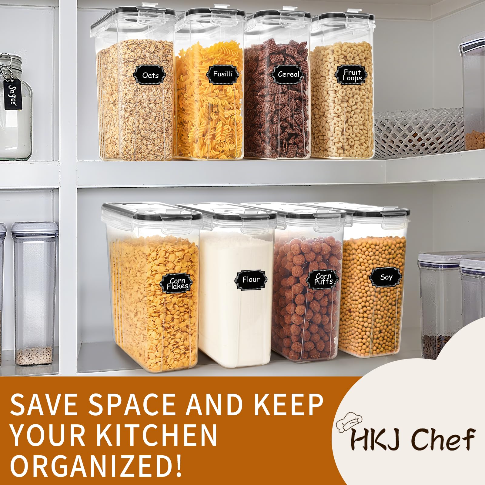 HKJ Chef label set provides quick organization and labeling options.
