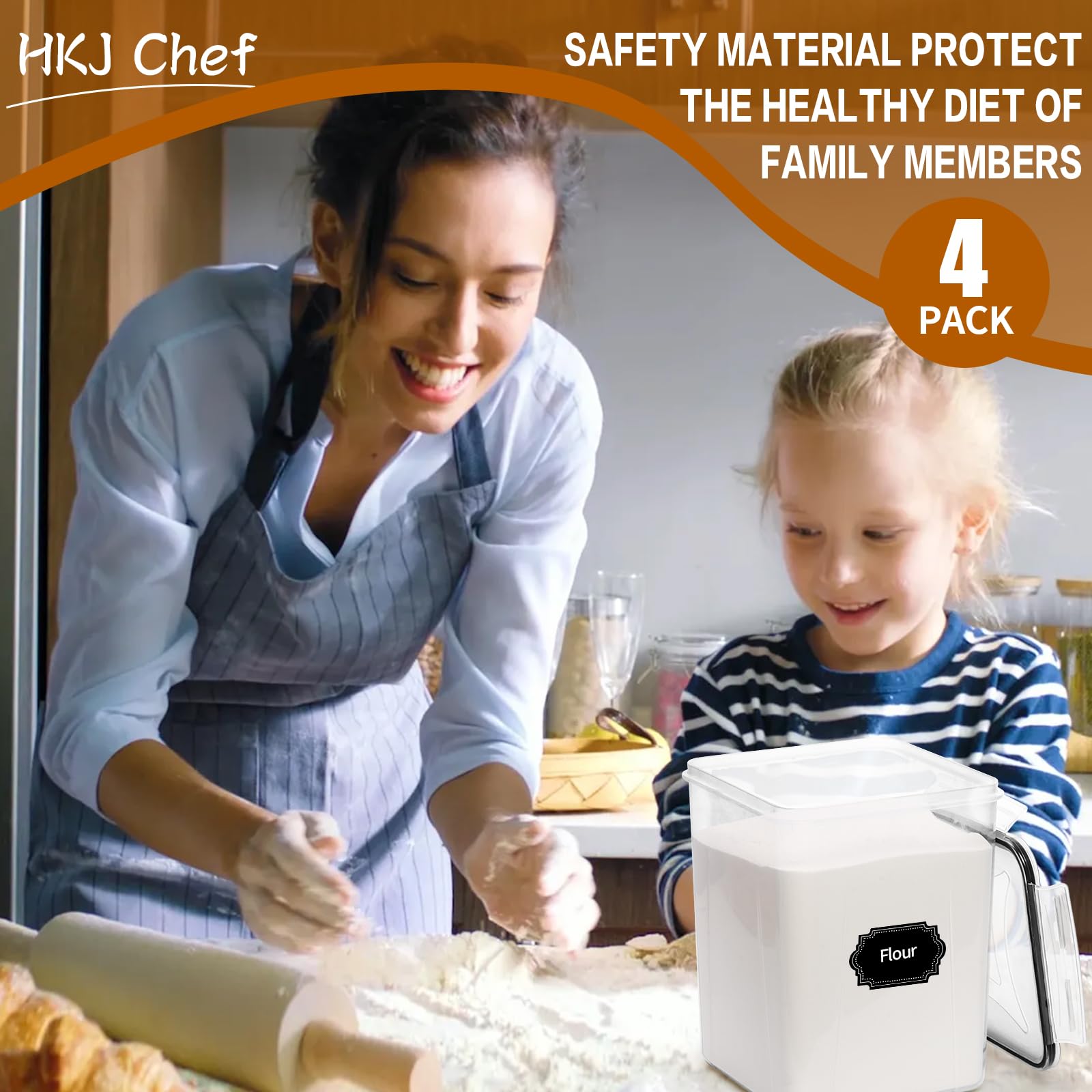 HKJ Chef leak-proof lids with silicone seal keep contents secure