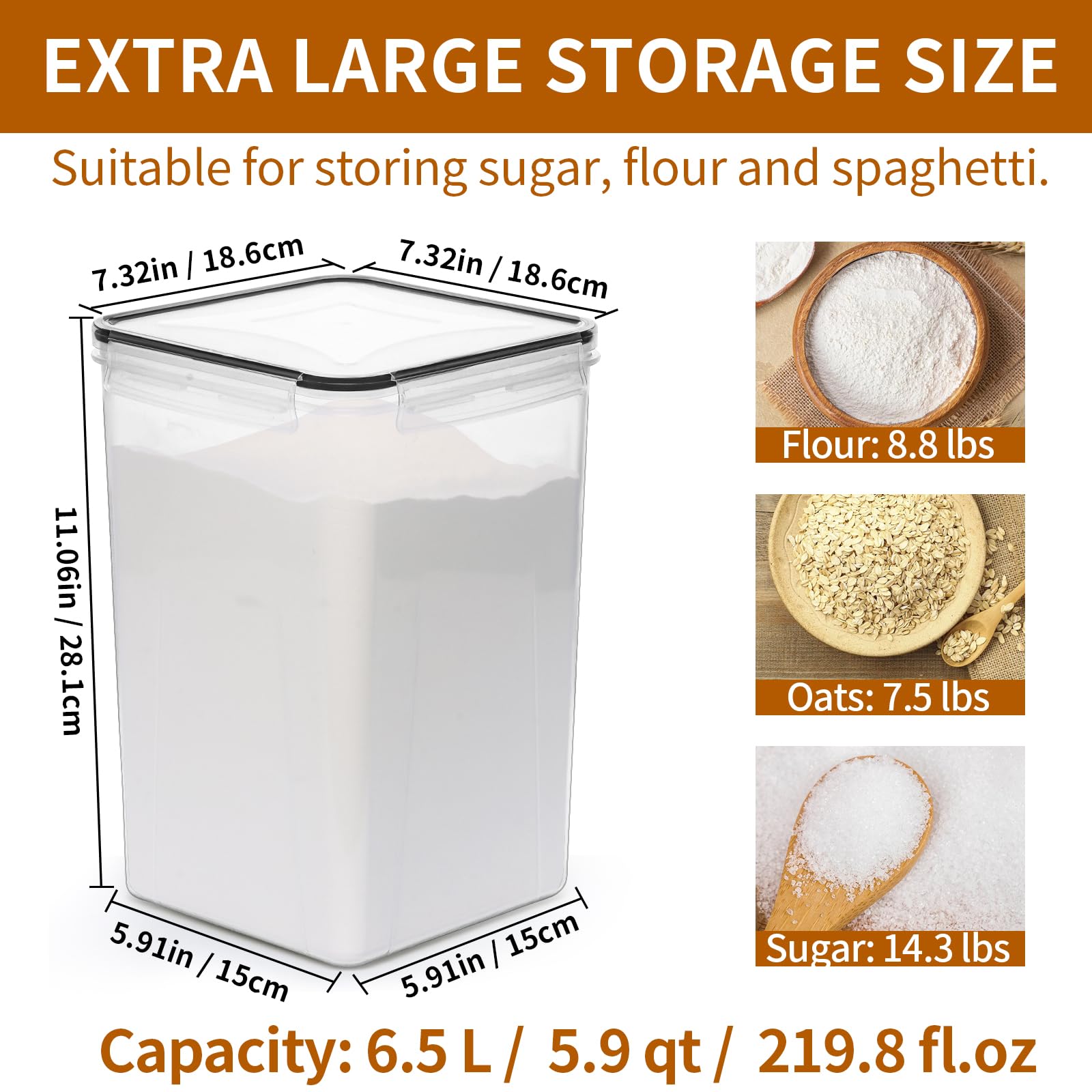 HKJ Chef stackable pantry containers save space on kitchen shelves