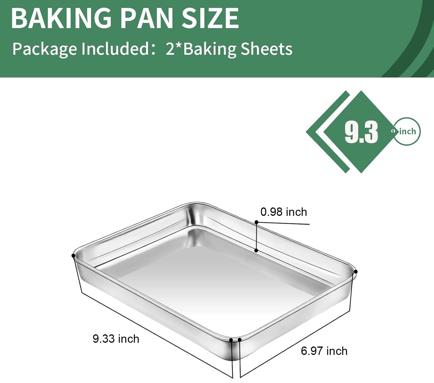 HKJ Chef stainless steel cookie pans with mirror finish for effortless food release.