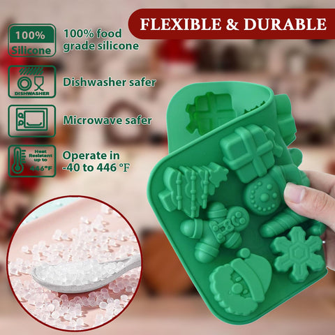 HKNMTT easy release 3D Christmas mold releases detailed shapes