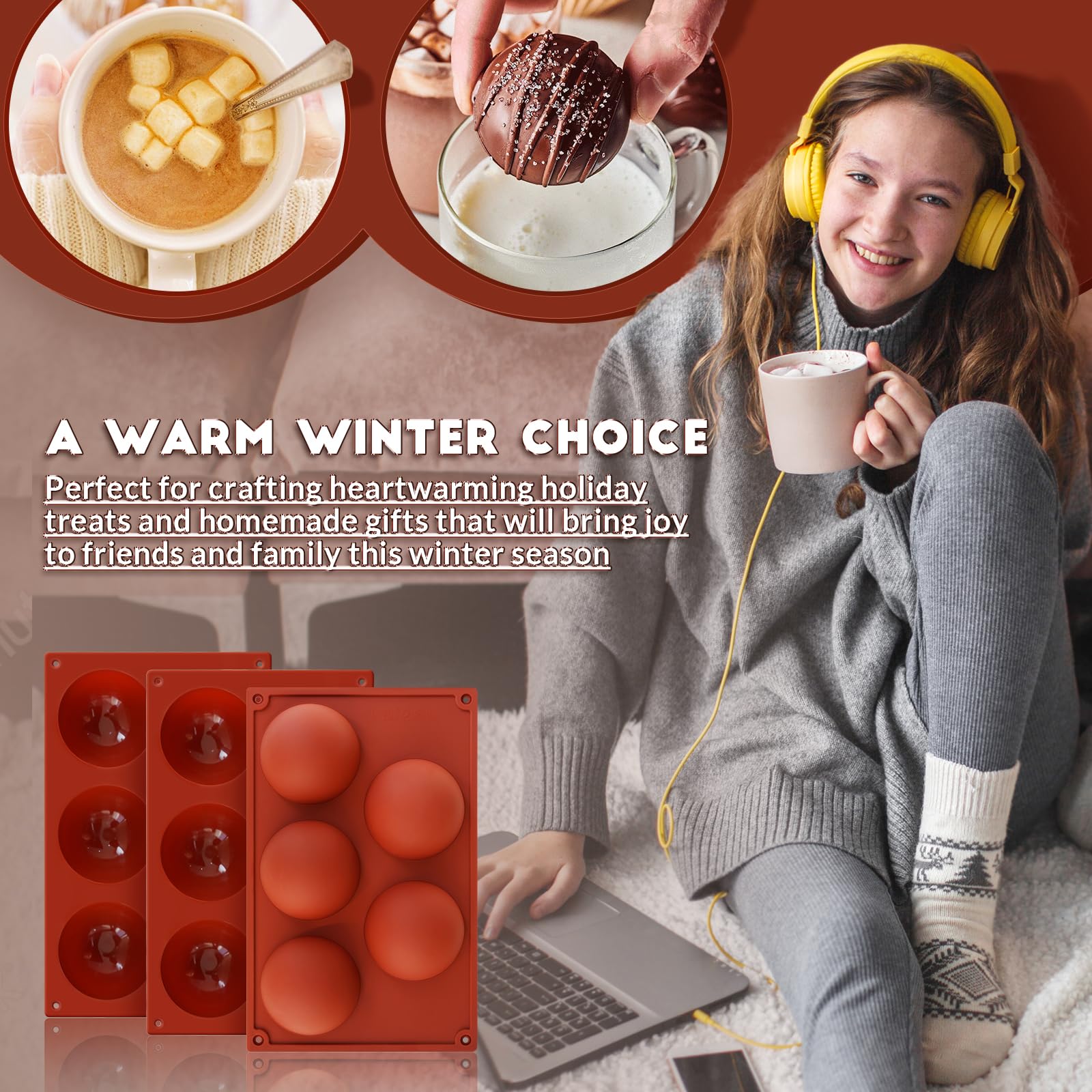 HKNMTT oven-safe silicone mold suitable for baking, freezing, and repeated use