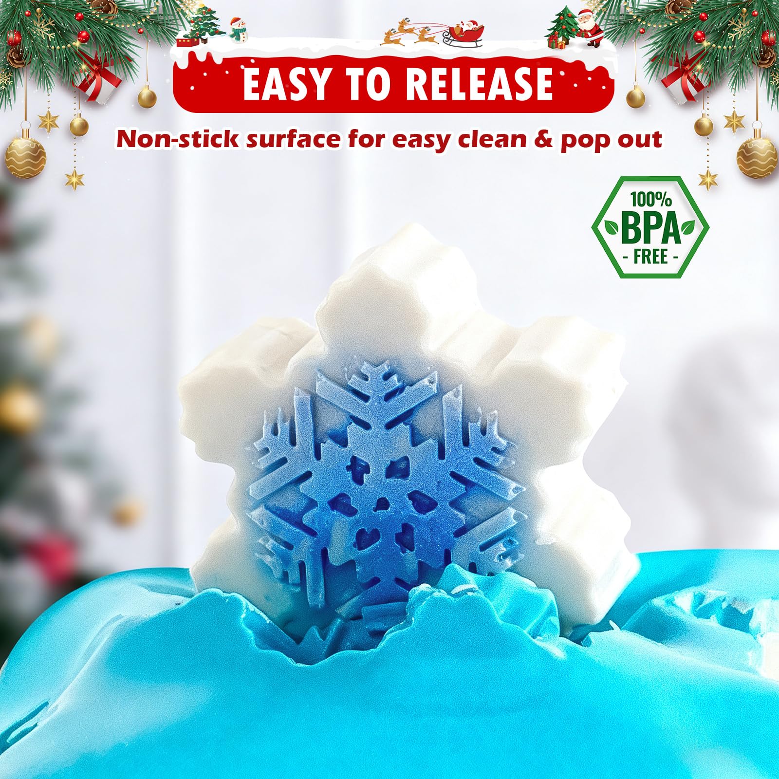 HKNMTT Snowflake mold large cavities suit impressive DIY desserts.