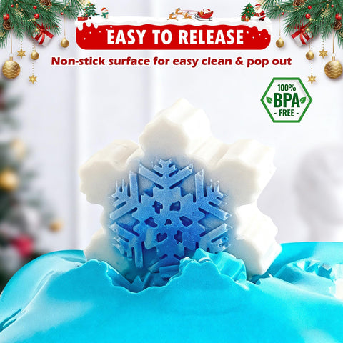HKNMTT Snowflake mold large cavities suit impressive DIY desserts.